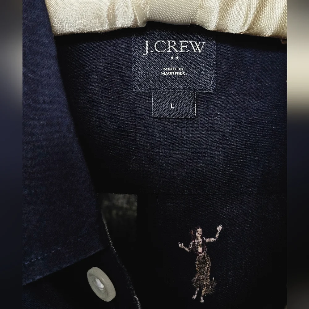 J.Crew Men's Classic Cotton Button Down Shirt with Hawaiian‎ Print